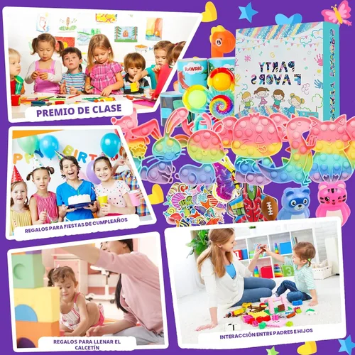 Vista 5 de 1000 piezas de paquete de juguetes para juguetear, recuerdos de fiesta a granel para niños, rellenos de calcetines, cofre de caja del tesoro, fiesta