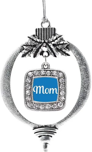 Vista 30 de Inspired Silver - Bon Voyage Cruise Ship Charm Ornamento – Adornos navideños cuadrados de plata con joyas de circonita cúbica
