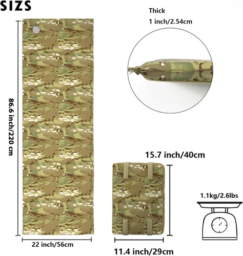 Vista 2 de Akmax.cn MT Military Army Alice - Alfombrilla de campamento autoinflable