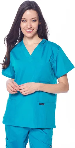 Vista 2 de Dagacci - Uniforme médico para mujeres y hombres, camisas médicas