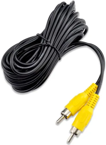 Vista 5 de Cable de video RCA, cable coaxial de audio digital con enchufe individual macho a macho, cable de extensión A/V para subwoofer de automóvil, cámara