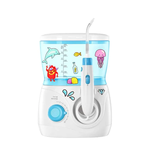 Vista 8 de ToiletTree Products Irrigador dental dental para niños, irrigador dental para niños, irrigador dental sin BPA con capacidad de 20.3 fl oz y presión