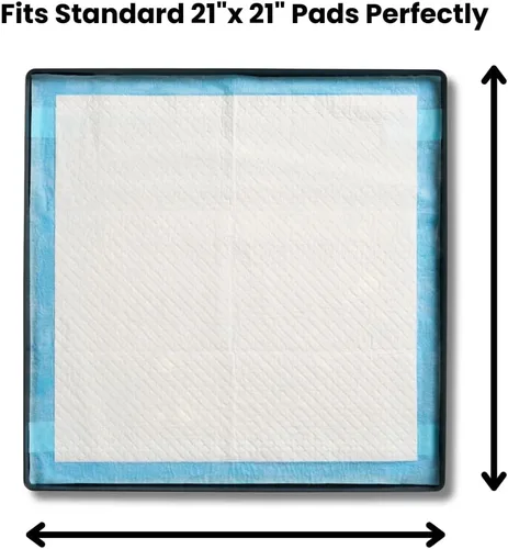 Vista 7 de Little Wolves Bandeja para orinal para cachorros, 22 x 22 pulgadas, bandeja de entrenamiento resistente para cachorros y perros pequeños, fácil