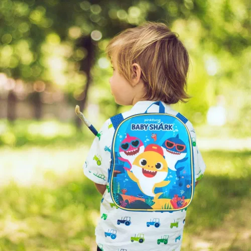 Vista 6 de RALME Mini mochila para niños, niñas y niños pequeños, Multi, Baby Shark