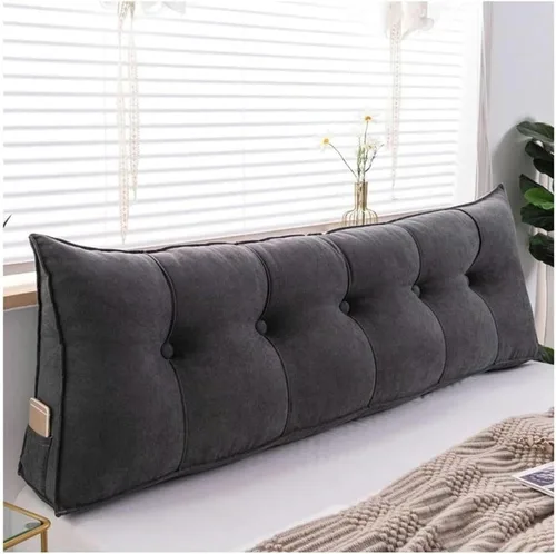 Vista 12 de Almohada de cuña para cabecero + almohada de cuña para descansar y leer, cabecera triangular súper suave, almohada de lectura de descanso prolongado