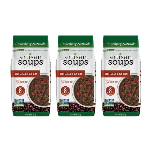 Vista 11 de Canterbury Naturals Mezcla de sopa artesanal, mezcla de sopa de fideos con pollo, sin OMG, hace 8 porciones, bolsa de 6.5 onzas (paquete de 3)