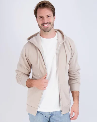 Vista 2 de Paquete de 3 sudadera con capucha de manga larga y cremallera completa para hombre, chaqueta atlética (disponible en tallas grandes y altas)