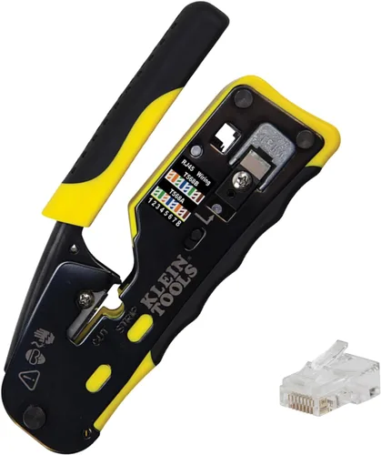Vista 8 de Klein Tools Crimpadora modular de trinquete VDV226-110 + probador de cable LAN de red VDV526-100