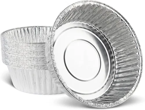 Vista 19 de PLASTICPRO Sartenes redondos de aluminio desechables de aluminio de 6.5 pulgadas, aptos para congelador y horno, para hornear, cocinar, almacenar