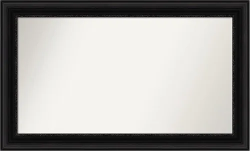 Vista 167 de Amanti Art Espejo personalizado, espejo de baño negro puente, espejo de pared o espejo de tocador de baño sobre el fregadero (26 x 26 pulgadas)