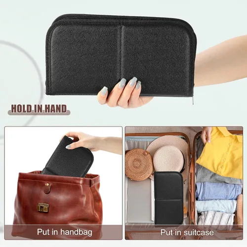 Vista 6 de VOCOSTE Soporte plegable para brochas de maquillaje, 23 bolsillos, organizador de brochas de maquillaje, bolsa de viaje para brochas de maquillaje
