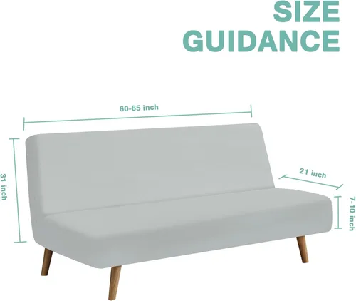 Vista 5 de Luv4babe Funda impermeable para sofá cama sin brazos, a prueba de fugas y resistente a los arañazos y a los arañazos, protector de sofá para niños