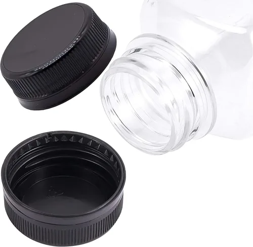 Vista 3 de Paquete de 25 tapas negras para botellas de 1.5 pulgadas, tapas de repuesto de plástico para botellas de 1.496 in, tapas de repuesto de plástico