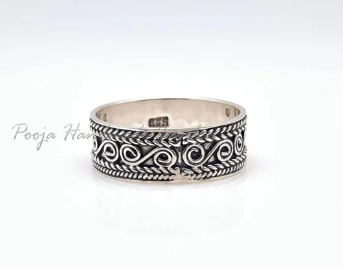 Vista 2 de Celtic Spinner Ring, Twisted Design Ring, 925 Sterling Silver Ring, Fidget Ring, Thumb Ring, Spinner Rings For Women, Handmade Jewelry, Anxiety