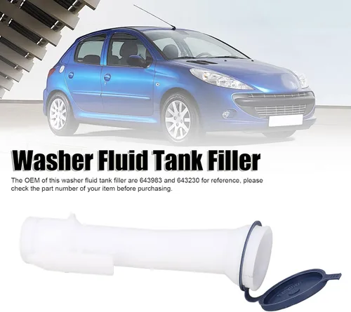 Vista 2 de Tubo de entrada para lavadora de parabrisas 643983 – Tubo de llenado de arandela de repuesto directo para Peugeot 206 207 607 – Tubo de llenado