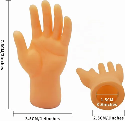 Vista 6 de Yolococa Tiny Hands Finger Little Finger Marionetas Mini Finger Manos Miniatura Manos Pequeñas Tiktok 10 Piezas
