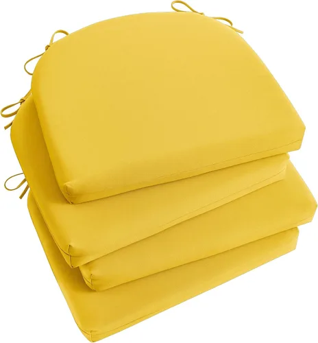 Vista 11 de Basic Beyond Juego de 4 cojines para sillas de exterior, cojines de exterior para muebles de patio, cojines resistentes al agua para sillas de patio