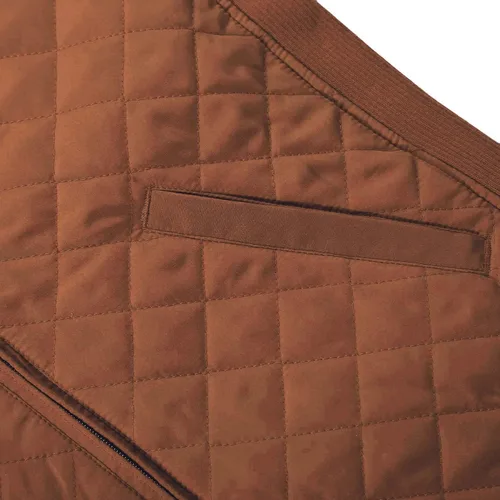 Vista 6 de Bienzoe Chaleco liviano sin mangas, acolchado, con cierre, casual, para mujeres con laterales elásticos.