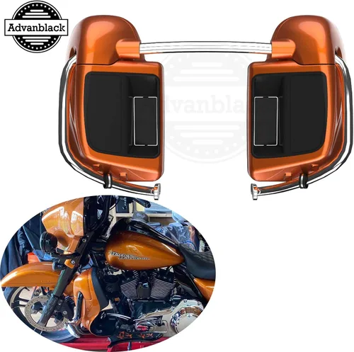 Vista 4 de Kits de calentadores de piernas con ventilación y combinación de color con guantera para Harley Davidson Touring Street Road King Glide FLTR 2014