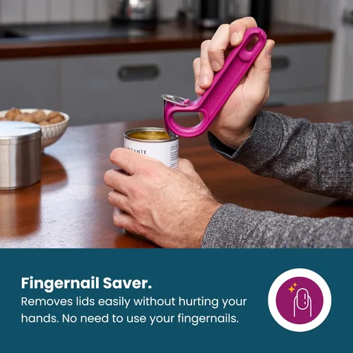 Vista 5 de Dext - Abrelatas de Anilla, Abrelatas de Latas Pop para Personas Mayores, Artritis y Parkinson, Fácil de Abrir, Mango Ergonómico con Agarre Cómodo.