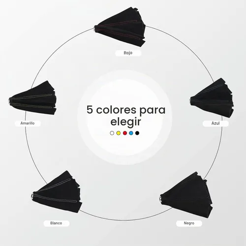 Vista 7 de Funda de cuero de ante universal para palanca de cambios manual o automática Negro
