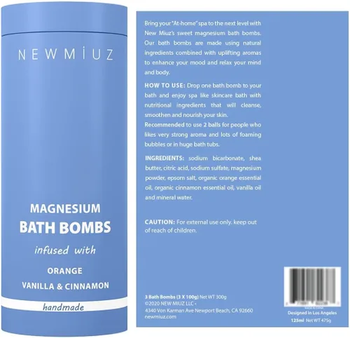 Vista 7 de Bombas de baño de magnesio después del entrenamiento, recuperación de dolores musculares, tensión, sal de Epsom, baño de burbujas de lujo, spa
