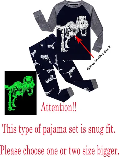 Vista 2 de Family Feeling Conjunto de pijama de manga larga, diseño 100% de algodón, para niños pequeños