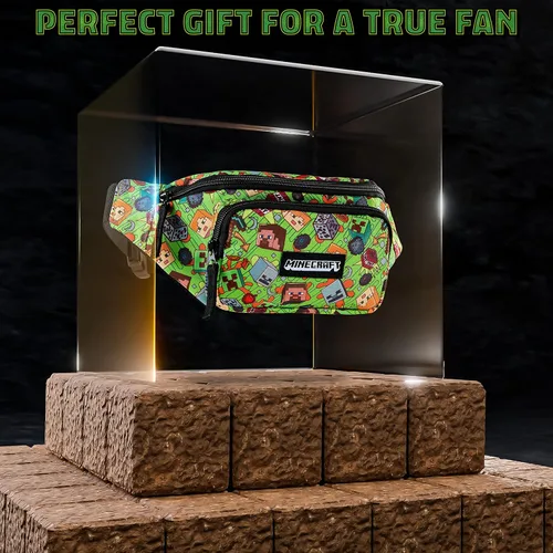 Vista 2 de Minecraft Riñonera para niños, riñonera para niños y niñas, bolsa de viaje para niños, bolsa de viaje para niños, mercancía de juegos, accesorios