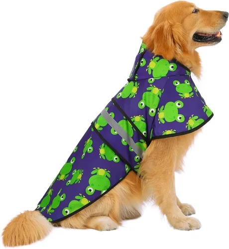 Vista 39 de HDE - Impermeable protector con capucha para perros y cachorros, tallas de la S a la XL (diseño de patos de goma, talla S)