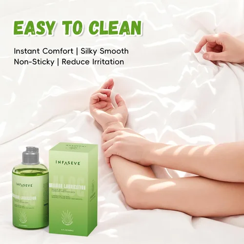 Vista 3 de Lubricante a base de agua de aloe para sexo, lubricantes sexuales para privacidad y juguetes, lubricante natural a base de agua para mujeres
