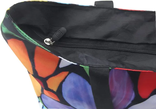 Vista 4 de Bolsas de viaje para la playa, bolsa de compras con cremallera para mujer, plegable, impermeable, para pasar la noche
