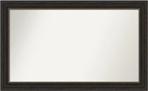 Vista 126 de Amanti Art Espejo de pared personalizado no biselado (25 x 25 pulgadas), marco de bronce acentuado, varios tamaños personalizados, espejo de baño