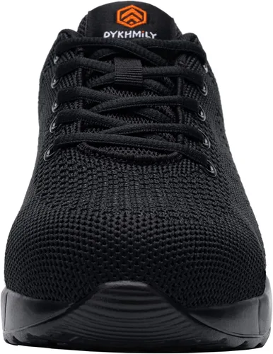 Vista 9 de FENLERN - Zapatos con punta de acero para mujer, tenis de seguridad ligeros con amortiguación de aire, zapatos de trabajo resistentes, fáciles