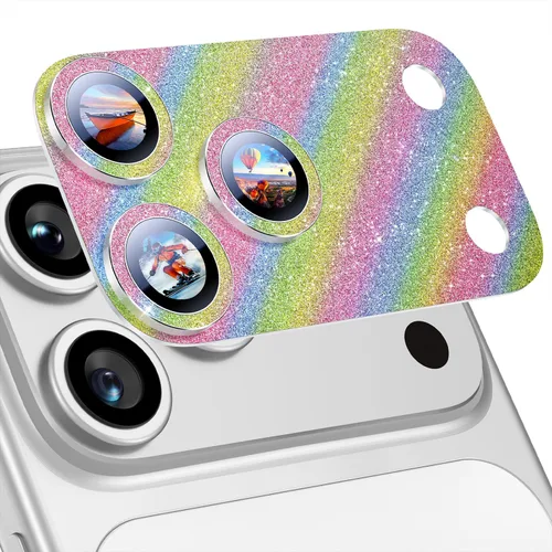 Vista 50 de Uyiton Compatible con iPhone 17 Protector de Lente de Cámara - [No es Fácil de Romper][Fuerte Adsorción][Compatible con Fundas] Protector de Cámara
