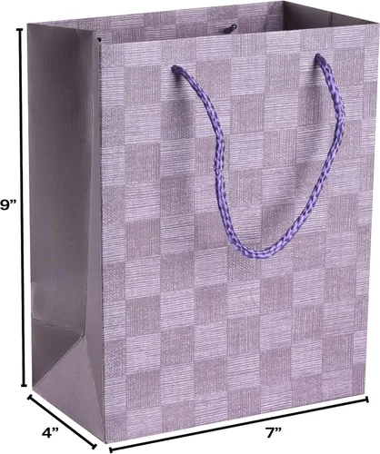Vista 3 de Hammont Bolsas de regalo de boda para dama de honor, recuerdos de fiesta de diseño a cuadros, paquete de 12 bolsas de regalo estampadas con papel