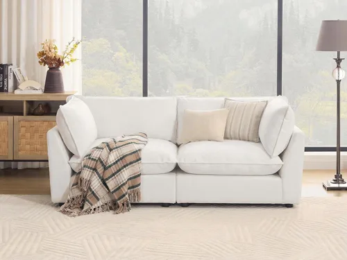 Vista 40 de Iroomy Oversized Modular Sectional Sofa, Chenille Cloud Couch, Deep Comfy Seat, 4-Seater Sofas, Couches, Living Room, Beige