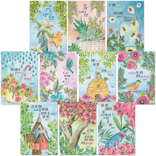 Vista 13 de Current Nature's Serenade Religious Thinking of You - Juego de tarjetas de felicitación de amistad, paquete económico de 20 tarjetas con sobres