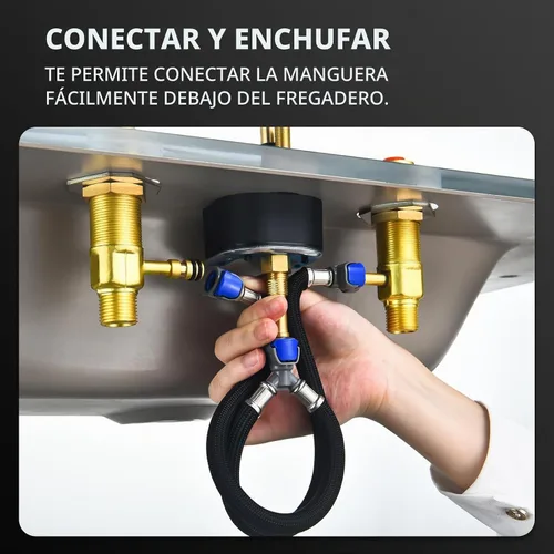 Vista 2 de Válvula áspera con conjunto de drenaje, compatible con grifo de fregadero de lavandería generalizado Moen, conexiones IPS de 1/2 pulgada