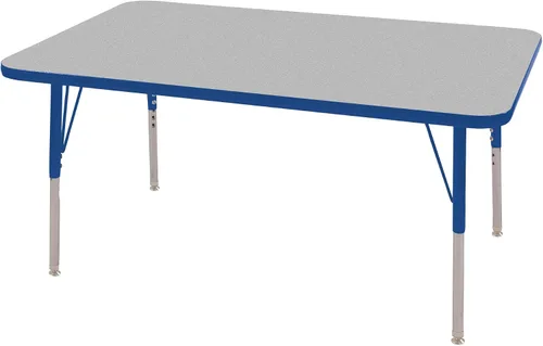 Vista 28 de Norwood Commercial Furniture - Mesa de actividades para el aula de altura ajustable para niños y adultos, mesa de actividades cuadrada