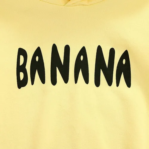 Vista 4 de Ayalinggo Ropa de bebé niña niño niño traje de plátano mameluco amarillo con capucha otoño invierno traje de una pieza