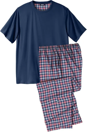 Vista 5 de KingSize Conjunto de pijama a cuadros de punto de jersey grande y alto para hombre Cuadros búfalo negro