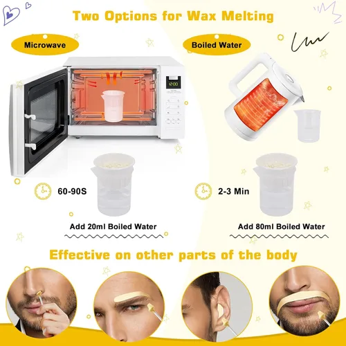 Vista 6 de Kit de cera de nariz de 4.23 oz, kit de cera para el vello de la nariz para Blanco