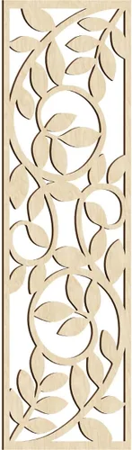 Vista 148 de 9 3/8"W x 24 3/8"H x 1/4"T Utica Decorativo Fretwork Madera Paneles de Pared, Abedul