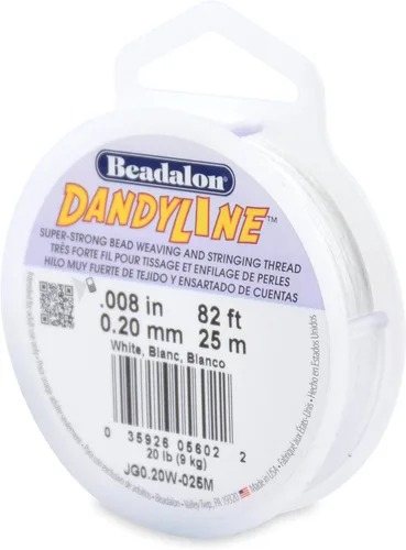 Vista 11 de Beadalon Dandyline - Hilo para tejer y atar cuentas, 0.005 in / .004 pulgadas, negro, 82.0 ft