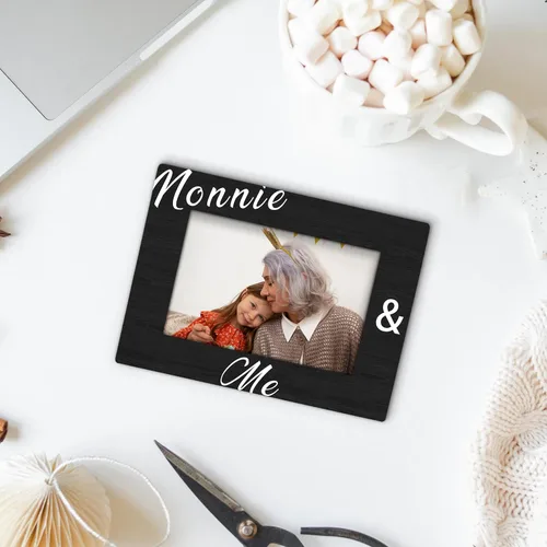 Vista 6 de Nonnie Gifts - Marco de fotos de 4 x 6 pulgadas, marco de fotos de madera Nonnies, regalo de cumpleaños para el día de la madre, regalo