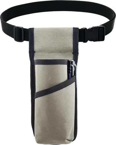 Vista 7 de Funda profesional para terapeuta de masaje con cinturón ajustable, bolsa de botella de masaje, loción de masaje, funda de aceite de masaje Negro