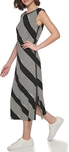 Vista 3 de Karl Lagerfeld Paris Maxi con logotipo de crepe martillado para mujer
