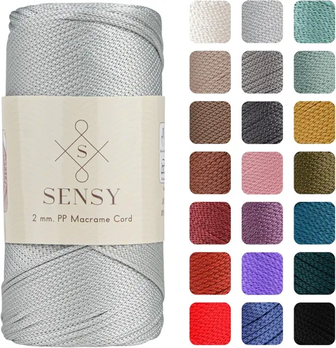 Vista 38 de Sensy Premium 2mm 229.5 metros de cuerda de poliéster 100% cordón de polipropileno Cordón de macramé 2mm Cordón para bolso de crochet Hilo