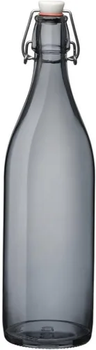Vista 6 de Bormioli Rocco Giara Botella de bebida con tapa de abrazadera, 33.75 onzas, recipiente de vidrio a prueba de fugas para jugos y aderezos caseros