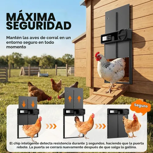 Vista 5 de INNOLAND Puerta automática de gallinero de gran tamaño - Engranaje